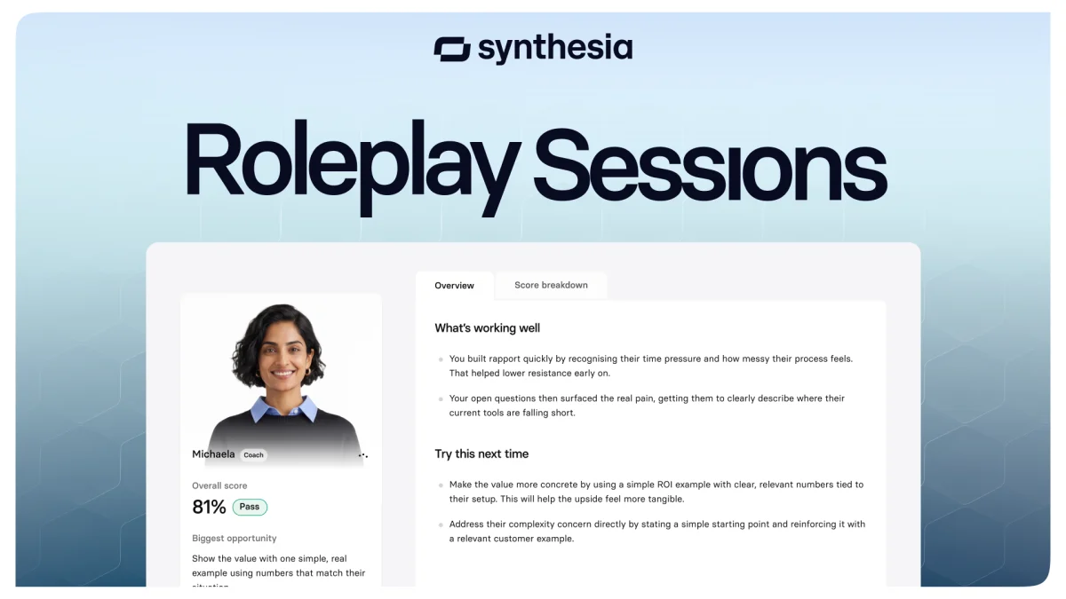 AI-Powered Coaching Takes Center Stage: Synthesia Pioneers Interactive Enterprise Training Beyond Video